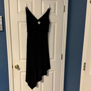 Elegant Asymmetrical Black Dress